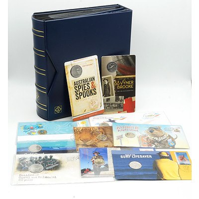 Lighthouse Album with Eight First Day Stamp and Coin Covers
