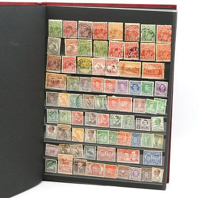 Extensive Australian Stamp Album, Including Over Stamped Red 1d Kangaroo, Partial Sheets, First Day Covers and More