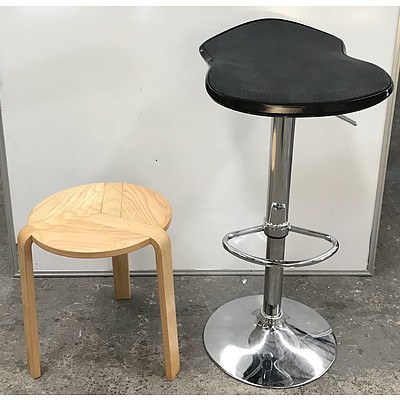 Bar Stool and Small Stool/Side Table