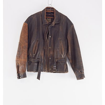Vintage Echtes Leather Jacket Size M