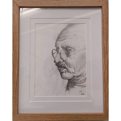 Drawing: "Gandhi" by Alice Harcourt