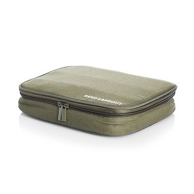 Crunchbox (the ultimate plastic free lunch box) with fully sealed pots for liquids and a hemp fibre protector case