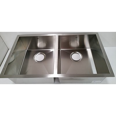 Abey 760mm Double Bowl Universal Sink - New - RRP $620.00