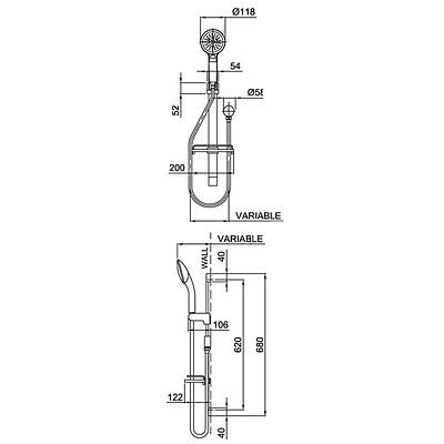 Flexispray Prince Digital Rail Shower - Brand New  - RRP $199.00