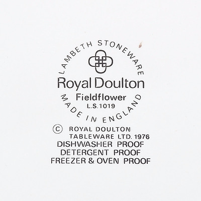 Royal Doulton Ironstone 49 Piece Dinner Service in Field Flower Pattern