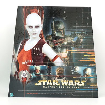 2000 Star Wars Masterpiece Edition Deluxe Illustrated History and Excusive Aurra Sing Large Collector Figure, Boxed 