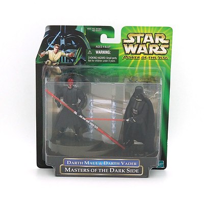 Hasbro 2000 Star Wars Power of the Jedi Darth Maul and Darth Vader, Masters of the Dark Side