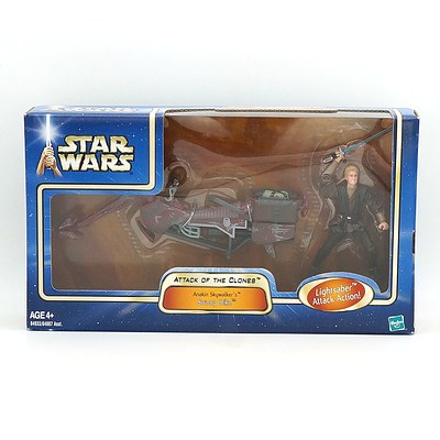 Hasbro 2002 Star Wars Attack of the Clones Anakin Skywalker's Swoop Bike, New Old Stock