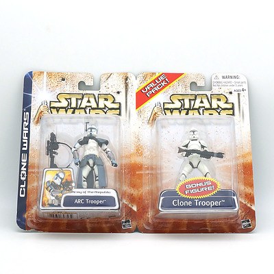 Three Hasbro 2003 Star Wars Value Packs, Including Yoda and Anakin Skywalker New Old Stock