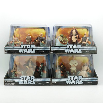 Hasbro 2004 Star Wars Jedi High Council Sets 1, 2, 3, and 4, New Old Stock