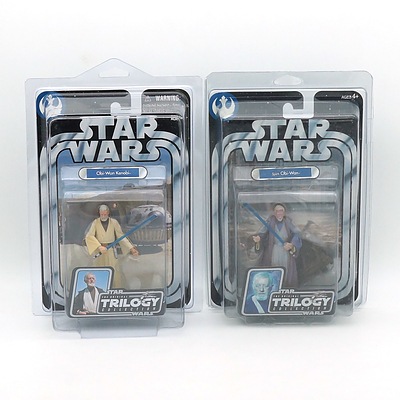 Hasbro 2004 Star Wars The Original Trilogy Collection Spirit Obi Wan and Obi Wan Kenobi, New Old Stock