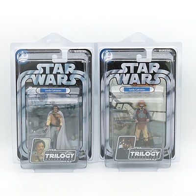 Hasbro 2004 Star Wars The Original Trilogy Collection Two Versions of Lando Calrissian, New Old Stock