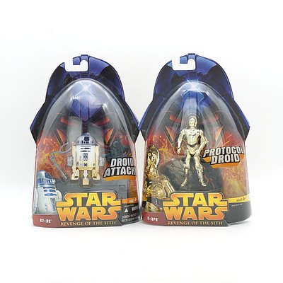 Hasbro 2005 Star Wars Revenge of the Sith C-3PO and R2-D2, New Old Stock