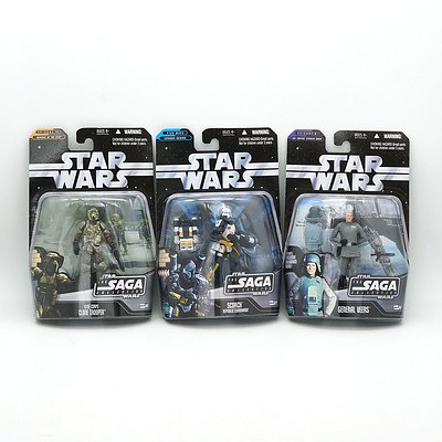 Hasbro 2006 Star Wars The Saga Collection with Exclusive Hologram Figure, Saga 021, 007 and 065, New Old Stock