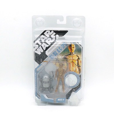 Hasbro 2007 Star Wars Concept R2-D2 and C-3PO with Collector Coin, New Old Stock