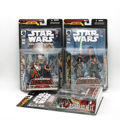 Three Hasbro Star Wars Comic Packs, No 10, 5 and 8, New Old Stock