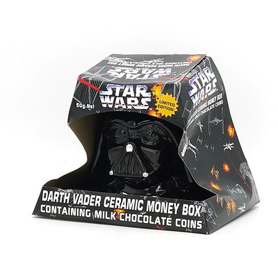 1997 Lucasfilm Star Wars Darth Vader Ceramic Money Box, New Old Stock