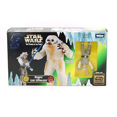 Kenner 1997 Star Wars The Power of the Force Wampa and Luke Skywalker, New Old Stock