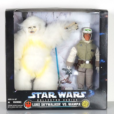 Kenner 1997 Star Wars Collector Series Rebel Alliance Luke Skywalker vs. Wampa, New Old Stock 