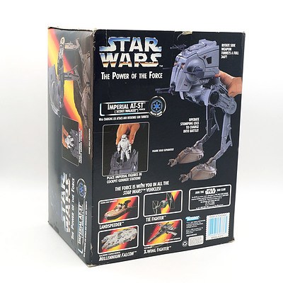 Kenner 1995 Boxed Star Wars The Power of the Force Galactic Empire Imperial AT-ST, Scout Walker