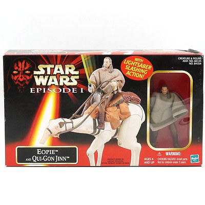 Hasbro/ Tomy Star Wars Episode I Eopie and Qui Gon Jinn, Boxed