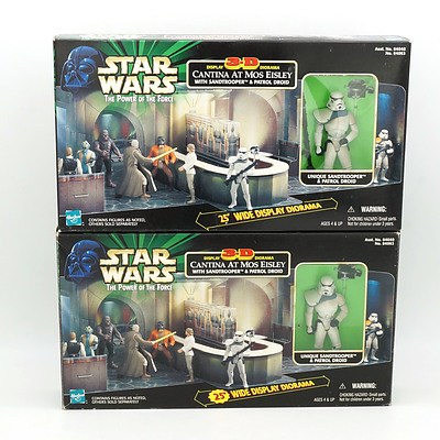 Two 1998 Hasbro Star Wars The Power of the Force Catina at Mos Eisley, New Old Stock