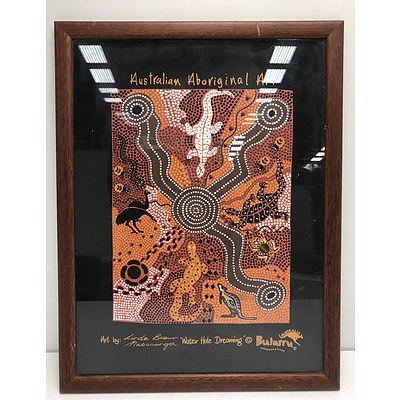Water Hole Dreaming Aboriginal Art Print By Linda Brown Nabanunga