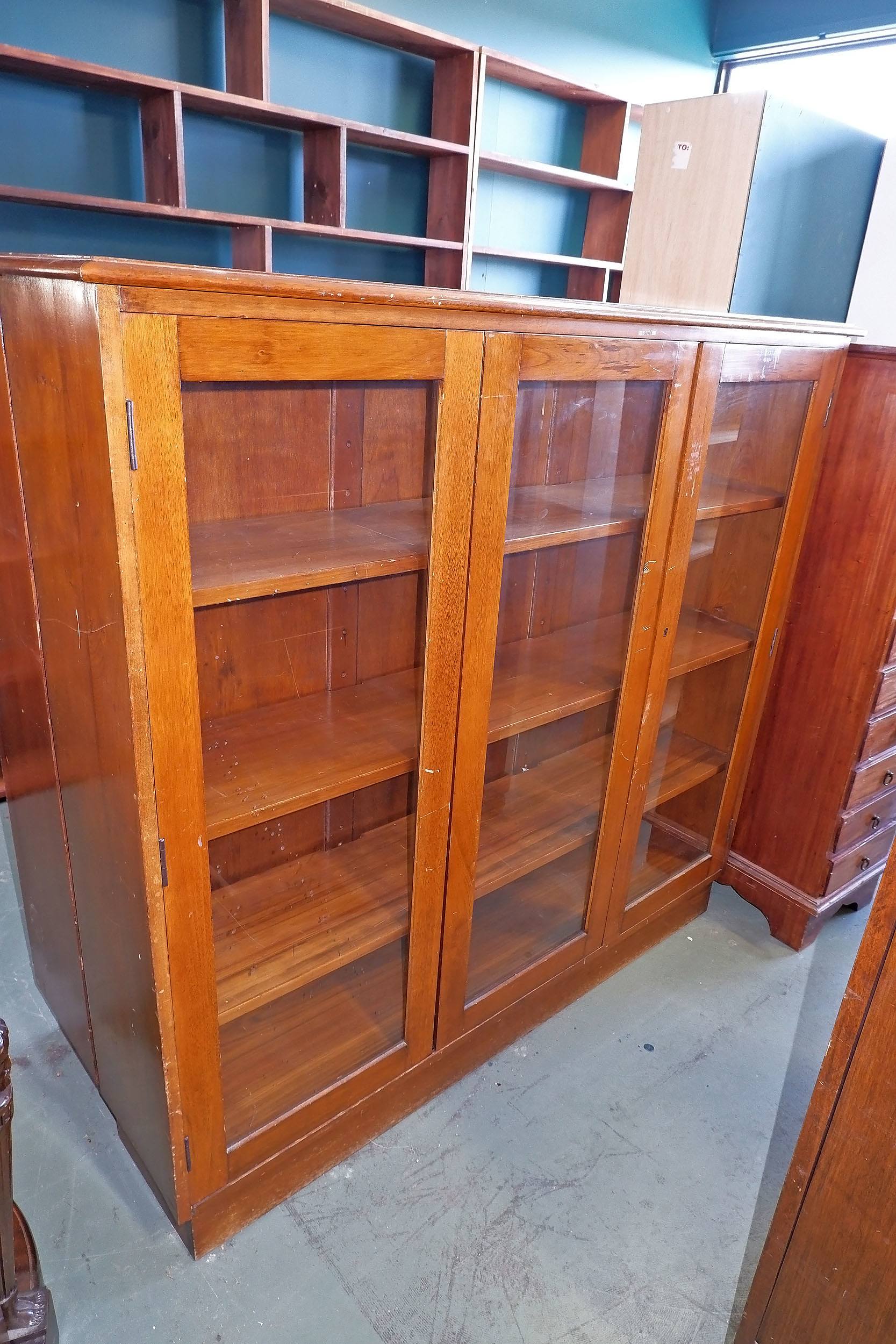 Vintage Solid Ash 3 Door Bookcase Lot 1119443 ALLBIDS