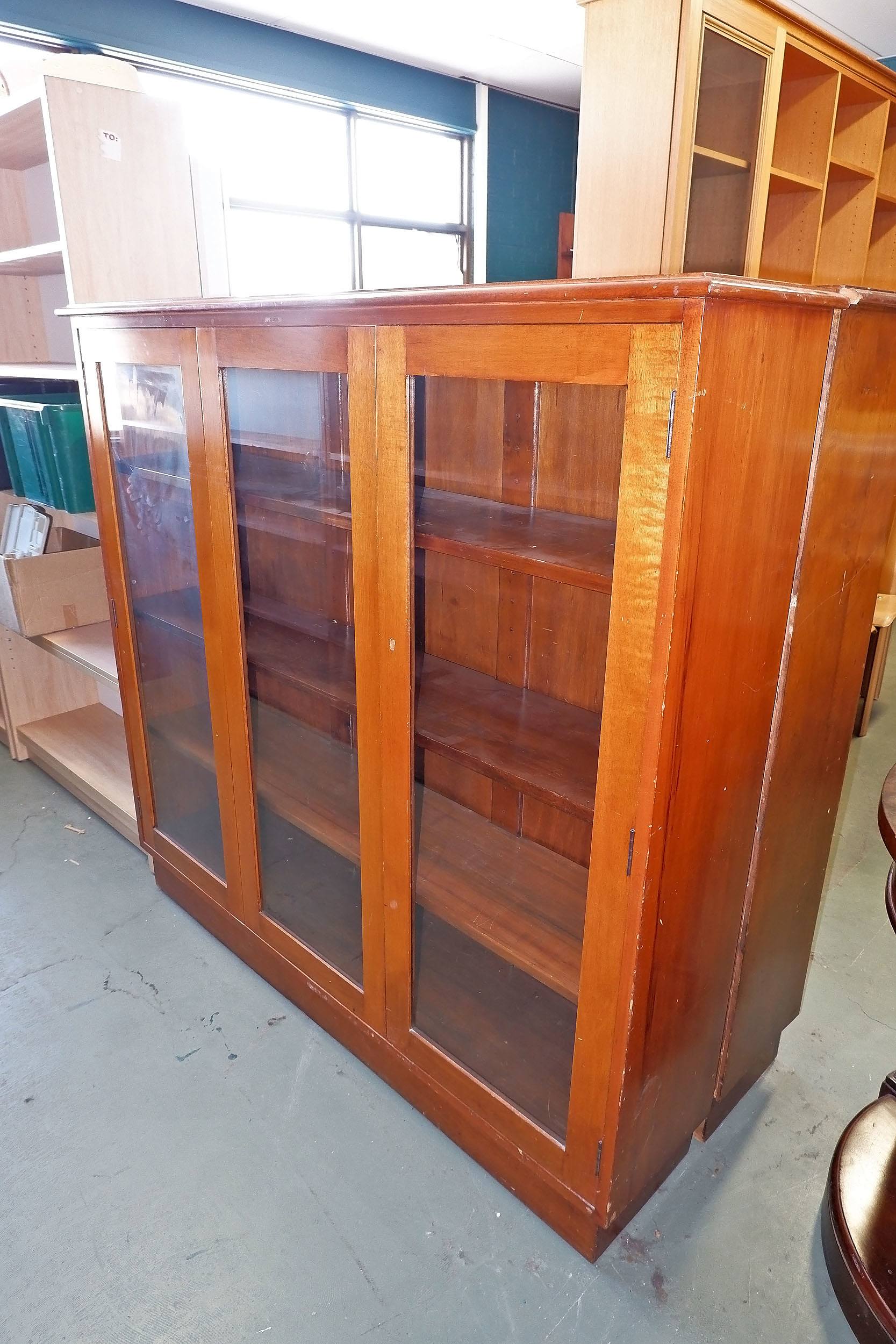 Vintage Solid Ash 3 Door Bookcase Lot 1119444 ALLBIDS