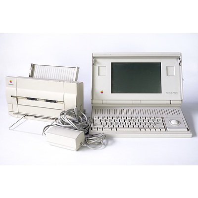 Rare Early Macintosh Portable Computer with StyleWriter Printer and Power Supply