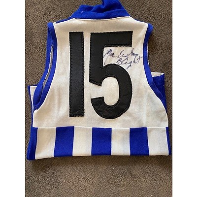AFL Jumper Signed by Malcolm Blight - Brownlow Medallist - North Melbourne Football Club
