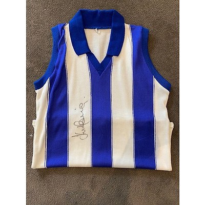 AFL Jumper Signed by Keith Greig Brownlow - Medallist - North Melbourne Football Club