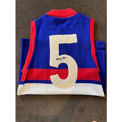 AFL Jumper Signed by Peter Box -  Brownlow Medallist - Footscray Football Club