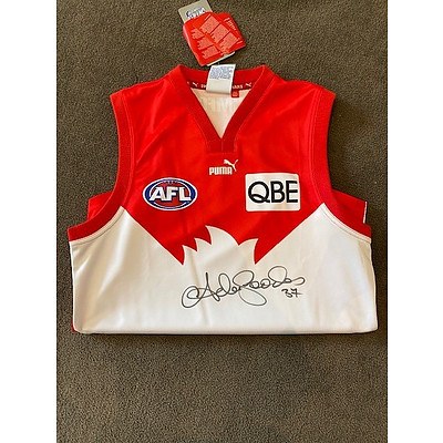 AFL Jumper Signed by Adam Goodes - Brownlow Medallist -  Sydney Swans Football Club