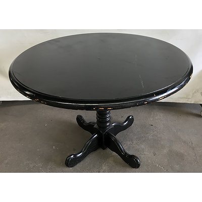 Black Circular Dining Table