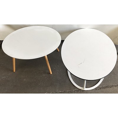 Two White Coffee Tables