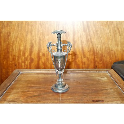 American Aesthetic Movement Silver Plated Stem Vase, Simpson Hall and Miller Circa 1900