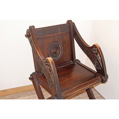 Antique Australian Stained Kauri Pine Glastonbury Chair