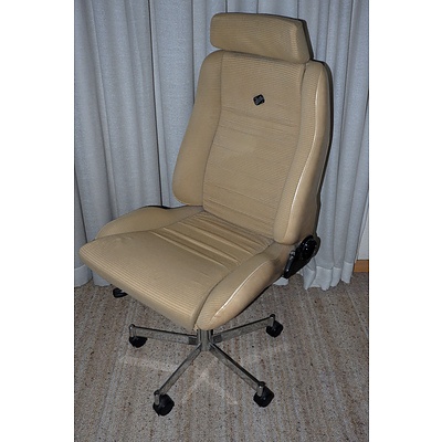 Desk Chair Adapted From Sports Car Seat