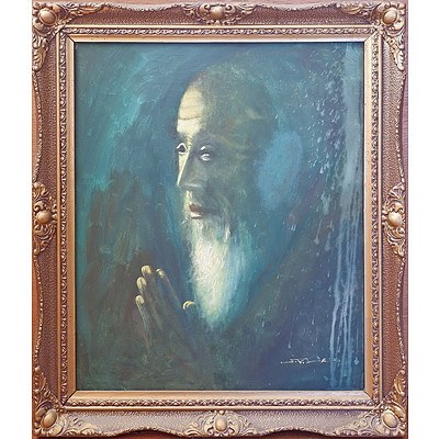 LATE ADDITION - Signed Oil on Board, Portrait of Ho Chi Minh