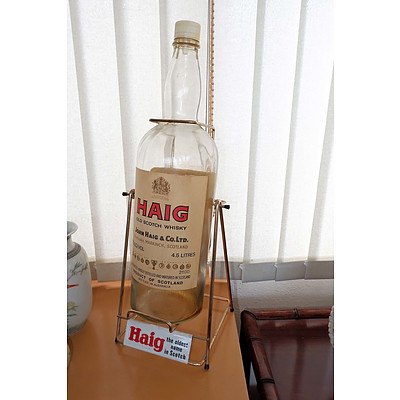 4.5L Haig Scotch Whisky Bottle and Stand