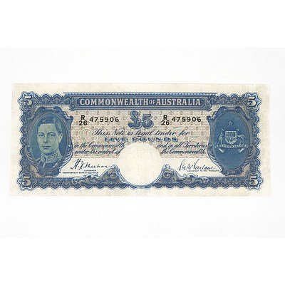 1939 Sheehan / McFarlane Five Pound Note, R26475906