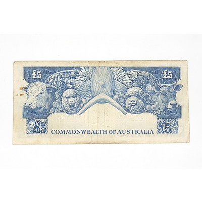 1960 Coombs / Wilson Five Pound Note, TB94877785
