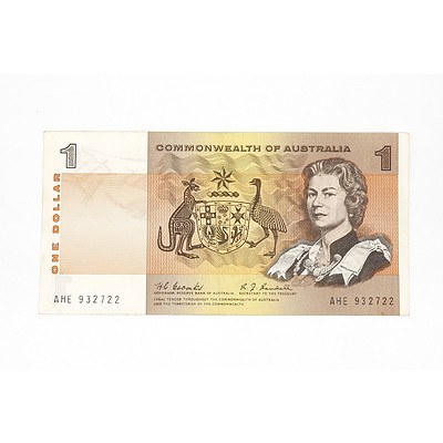 1968 Coombs / Randall One Dollar Note, AHE932722