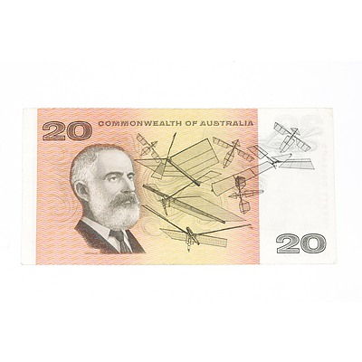 1972 Commonwealth of Australia Phillips / Wheeler Twenty Dollar Note, XEV587182