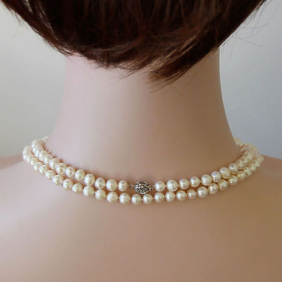 Classic White Japanese Freshwater Pearl Necklace