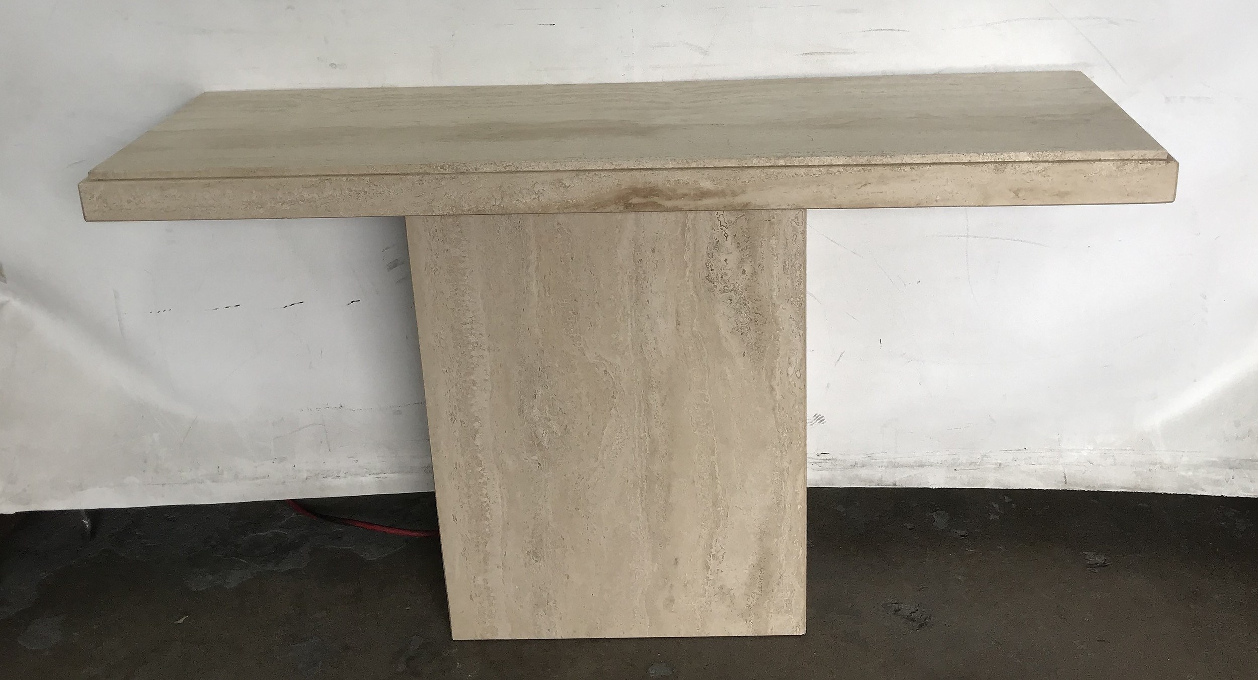 Travertine Hall Table Lot 1127220 ALLBIDS