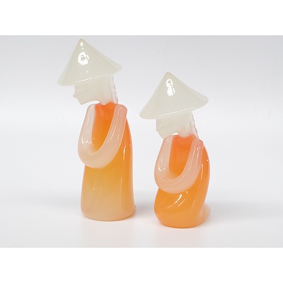 Two Murano Glass Asian Figures by Archimede Seguso