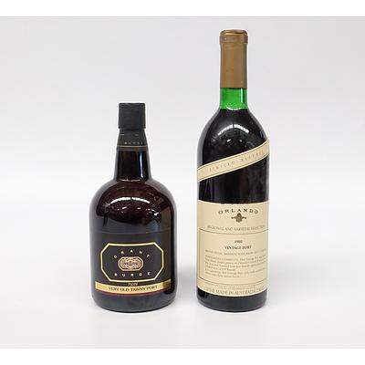 Orlando Regional and Varietal Selection 1981 Vintage Port and Grant Burge 'Very Old Tawny Port'