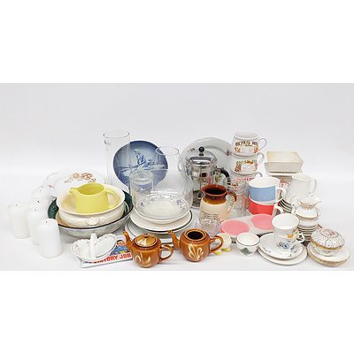 Quantity of Small Kitchenware including: Royal Copenhagen Display Plate, Wedgwood, Royal Albert and More